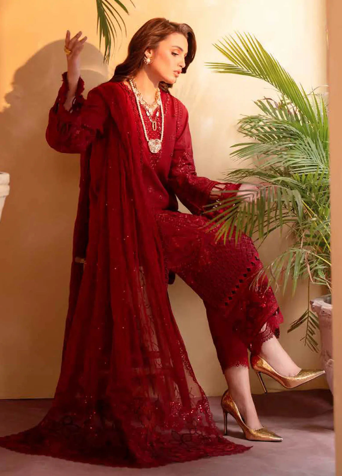 Nureh | Exclusive Karandi | NE-131 by Nureh - Designer Dress  - Type : Ladies Clothes - Available at Libayah - 100% Original 