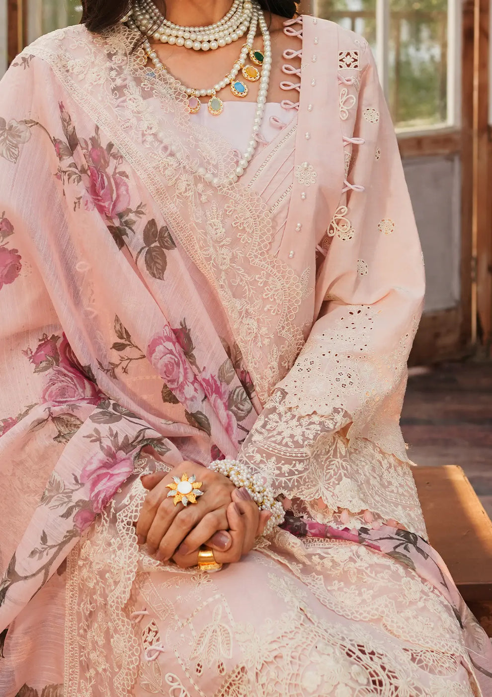 Kahf Premium | Luxury Lawn 24 | KLE-05B Coralyn by Kahf Premium - Designer Dress - Type: Ladies Clothes - Available at Libayah - 100% Original