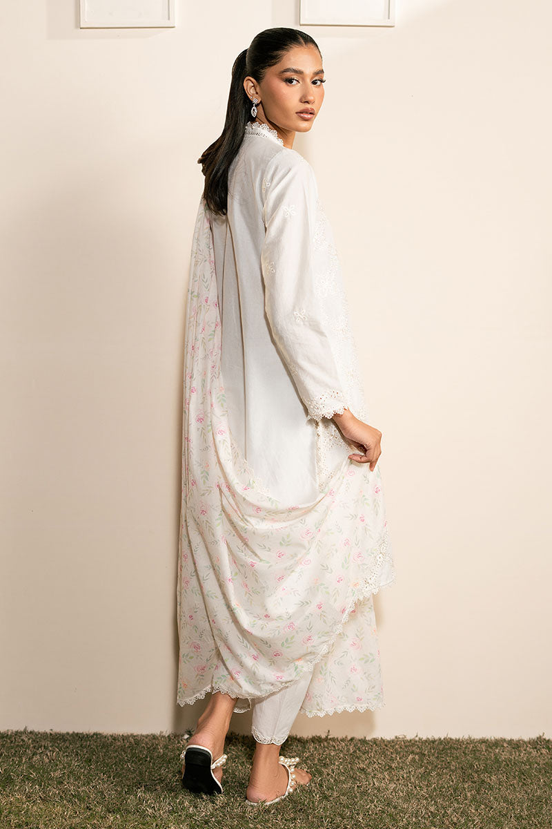 Cross Stitch | Mahiri Lawn 25 | IVORY GLINT by Cross Stitch - Designer Dress - Type: Ladies Clothes - Available at Libayah - 100% Original