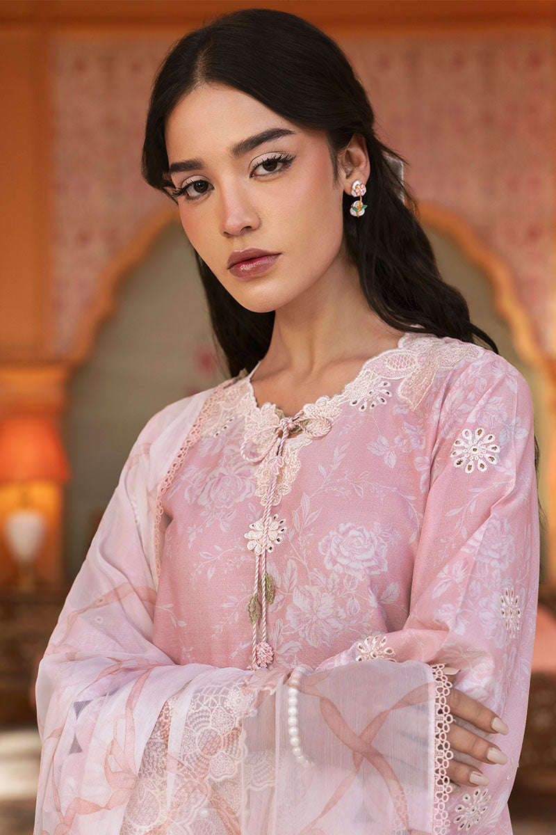 Cross Stitch | Premium Lawn 25 | FLORAL TIE by Cross Stitch - Designer Dress - Type: Ladies Clothes - Available at Libayah - 100% Original