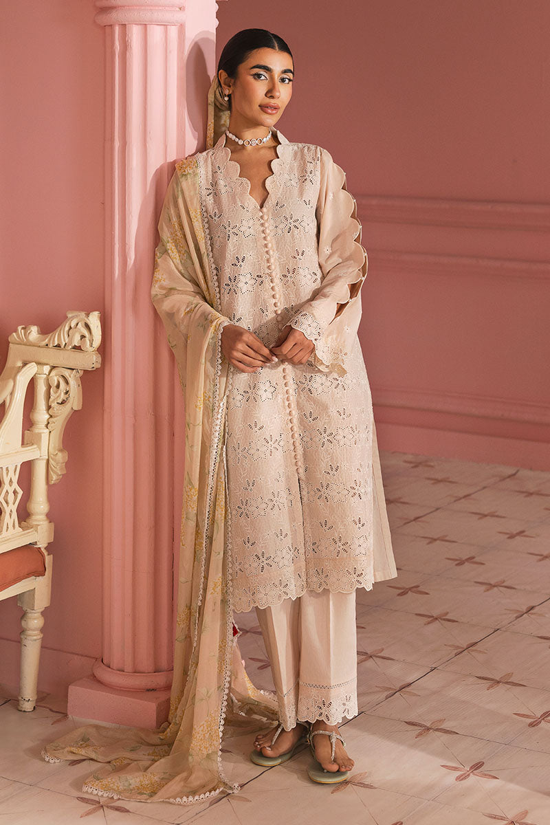 Cross Stitch | Premium Lawn 25 | PEACH PARFAIT by Cross Stitch - Designer Dress - Type: Ladies Clothes - Available at Libayah - 100% Original