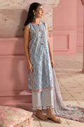 Cross Stitch | Premium Lawn 25 | AQUA ICE by Cross Stitch - Designer Dress - Type: Ladies Clothes - Available at Libayah - 100% Original