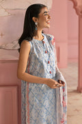 Cross Stitch | Premium Lawn 25 | AQUA ICE by Cross Stitch - Designer Dress - Type: Ladies Clothes - Available at Libayah - 100% Original
