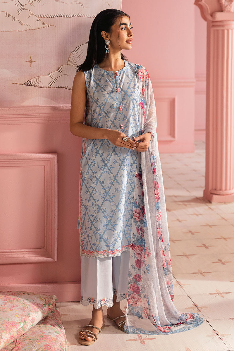 Cross Stitch | Premium Lawn 25 | AQUA ICE by Cross Stitch - Designer Dress - Type: Ladies Clothes - Available at Libayah - 100% Original