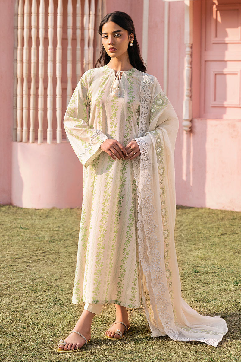 Cross Stitch | Premium Lawn 25 | GREEN TRELLIS by Cross Stitch - Designer Dress - Type: Ladies Clothes - Available at Libayah - 100% Original