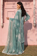 Cross Stitch | Premium Lawn 25 | TEAL GRACE by Cross Stitch - Designer Dress - Type: Ladies Clothes - Available at Libayah - 100% Original