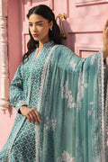 Cross Stitch | Premium Lawn 25 | TEAL GRACE by Cross Stitch - Designer Dress - Type: Ladies Clothes - Available at Libayah - 100% Original