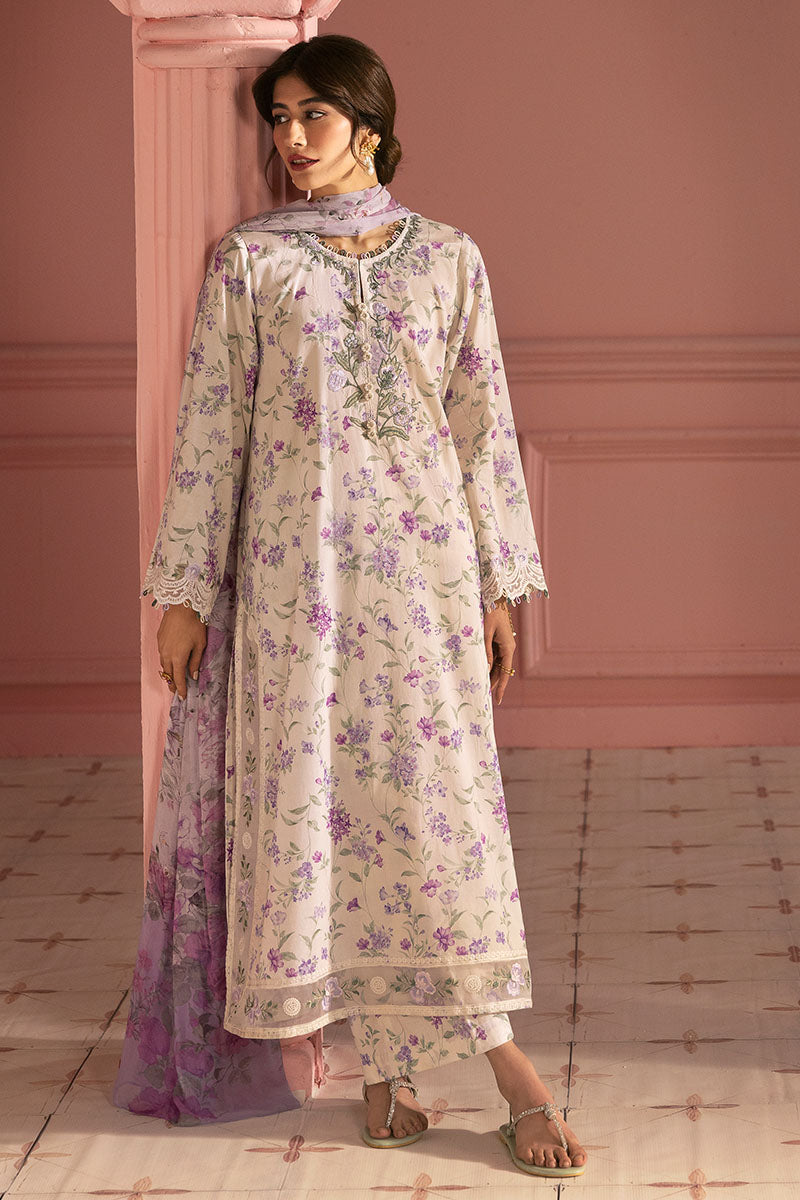 Cross Stitch | Premium Lawn 25 | LILAC BLOOM by CRO - Designer Dress - Type: Ladies Clothes - Available at Libayah - 100% Original