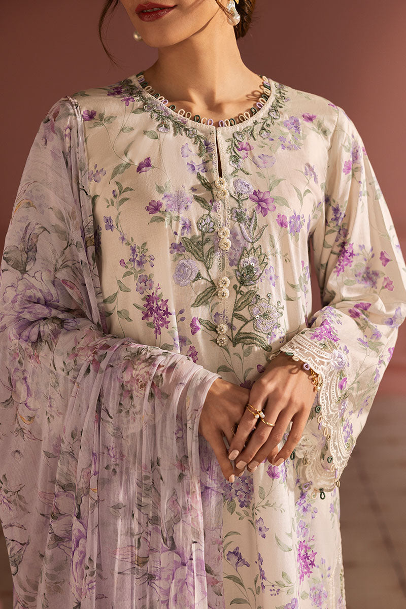 Cross Stitch | Premium Lawn 25 | LILAC BLOOM by CRO - Designer Dress - Type: Ladies Clothes - Available at Libayah - 100% Original