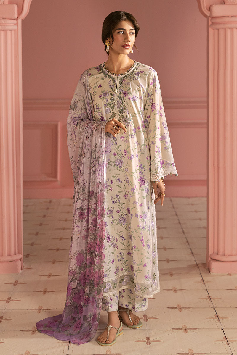 Cross Stitch | Premium Lawn 25 | LILAC BLOOM by CRO - Designer Dress - Type: Ladies Clothes - Available at Libayah - 100% Original