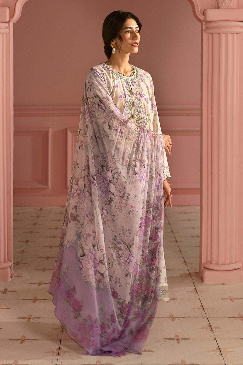 Cross Stitch | Premium Lawn 25 | LILAC BLOOM by CRO - Designer Dress - Type: Ladies Clothes - Available at Libayah - 100% Original