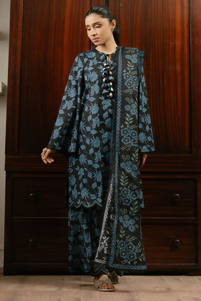 Cross Stitch | Daily Wear 25 | BLUE WAVE-3 PC by Cross Stitch - Designer Dress - Type: Ladies Clothes - Available at Libayah - 100% Original