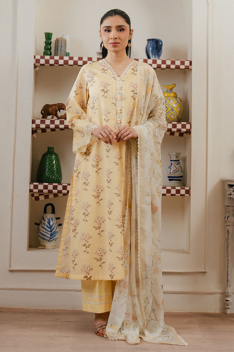 Cross Stitch | Daily Wear 25 | ORCHID IMPRESSION-3 PC by Cross Stitch - Designer Dress - Type: Ladies Clothes - Available at Libayah - 100% Original