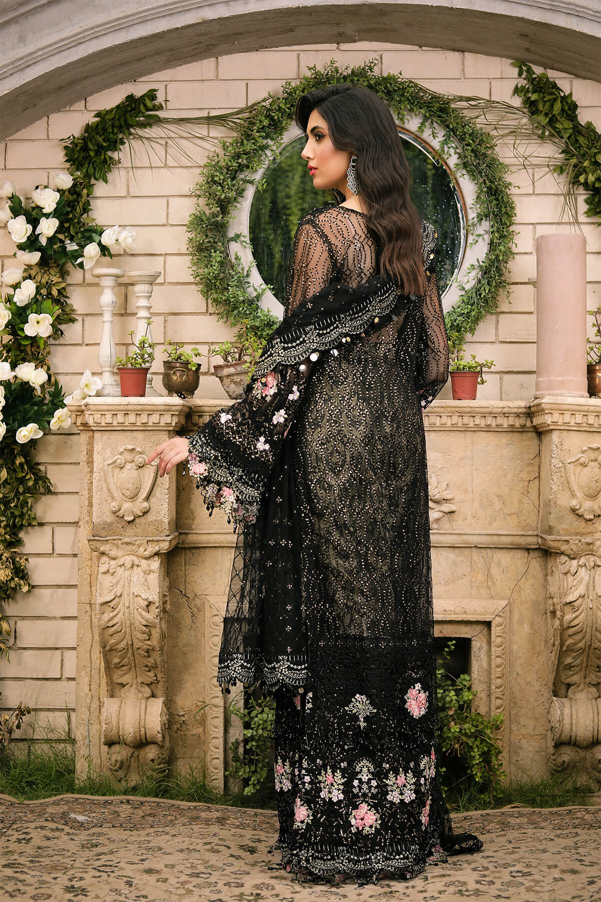 Raeesa Premium | Wajadan Wedding Formals | WD-3 Metal Black by Raeesa Premium - Designer Dress - Type: Ladies Clothes - Available at Libayah - 100% Original