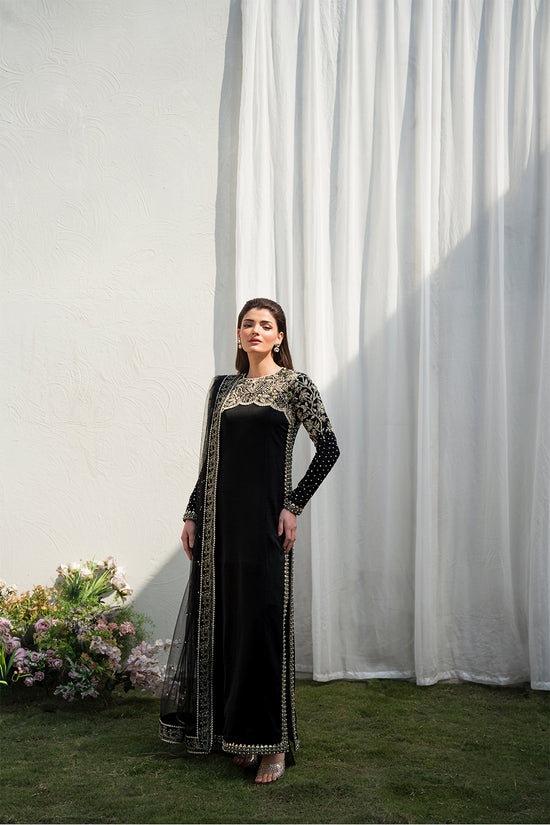 Raja Salahuddin | Love in Bloom | Black Lady by Raja Salahuddin - Designer Dress - Type: Ladies Clothes - Available at Libayah - 100% Original