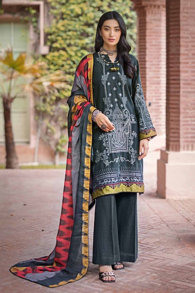 Gul Ahmed | Winter Collection 24 | Cotton Net Dupatta MJ-32072 by Gul Ahmed - Designer Dress - Type: Ladies Clothes - Available at Libayah - 100% Original