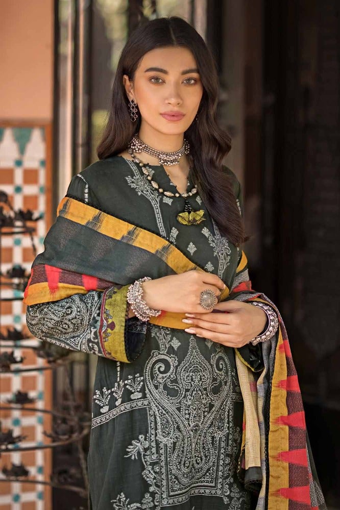 Gul Ahmed | Winter Collection 24 | Cotton Net Dupatta MJ-32072 by Gul Ahmed - Designer Dress - Type: Ladies Clothes - Available at Libayah - 100% Original