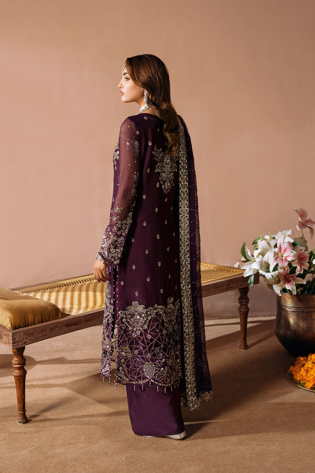 Ramsha | Dastak Luxury Chiffon Collection | Q-208 by Ramsha - Designer Dress - Type: Ladies Clothes - Available at Libayah - 100% Original