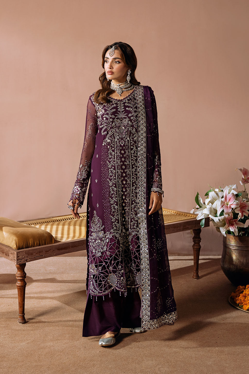 Ramsha | Dastak Luxury Chiffon Collection | Q-208 by Ramsha - Designer Dress - Type: Ladies Clothes - Available at Libayah - 100% Original