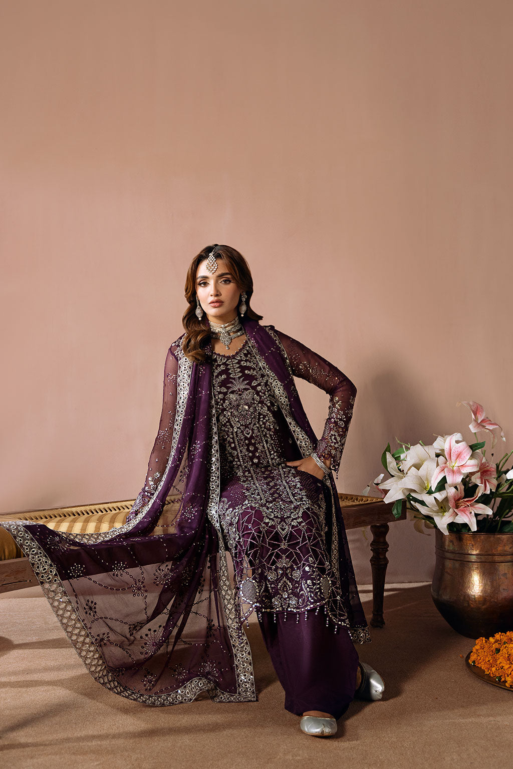 Ramsha | Dastak Luxury Chiffon Collection | Q-208 by Ramsha - Designer Dress - Type: Ladies Clothes - Available at Libayah - 100% Original