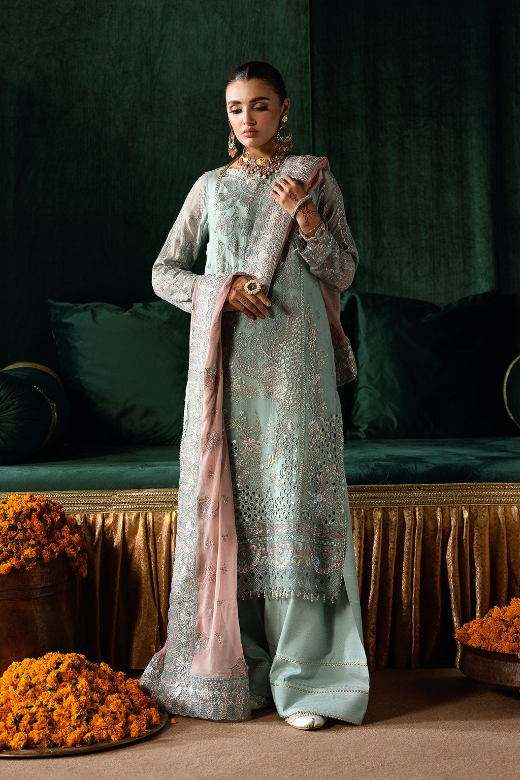 Ramsha | Dastak Luxury Chiffon Collection | Q-206 by Ramsha - Designer Dress - Type: Ladies Clothes - Available at Libayah - 100% Original