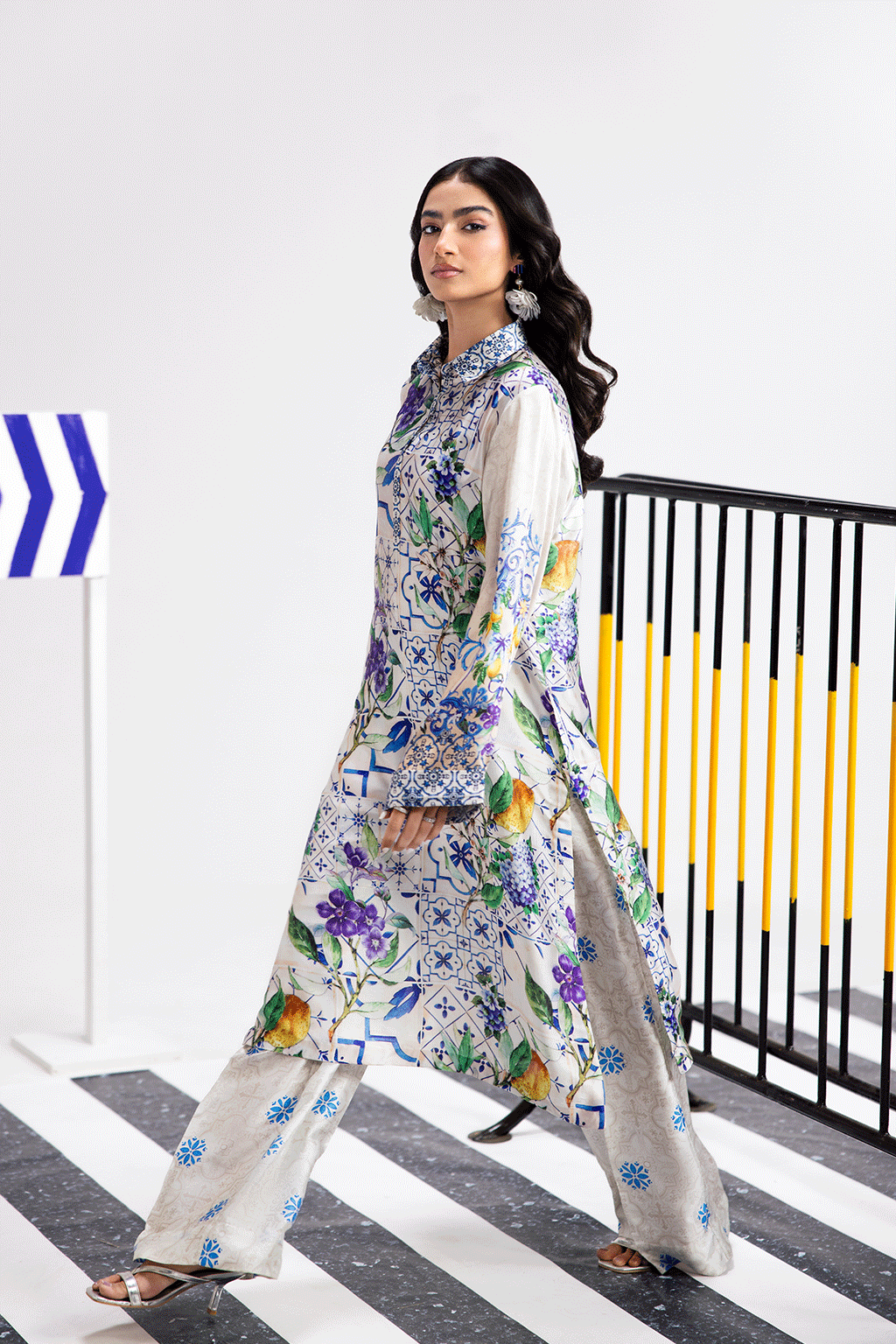 Afsanah | The Print Edit | SUMMER GLORY (extended shirt) AP-105 by Afsanah - Designer Dress - Type: Ladies Clothes - Available at Libayah - 100% Original
