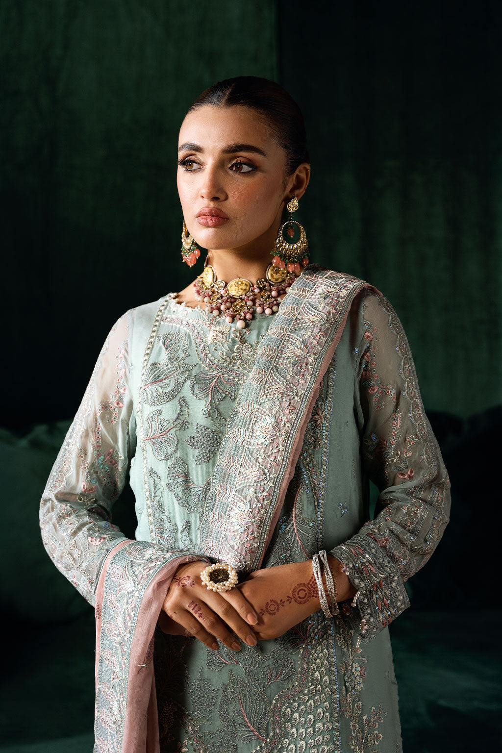 Ramsha | Dastak Luxury Chiffon Collection | Q-206 by Ramsha - Designer Dress - Type: Ladies Clothes - Available at Libayah - 100% Original