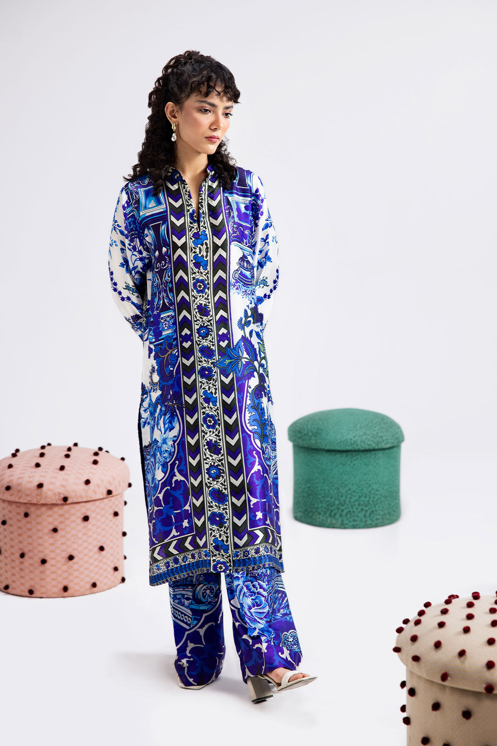 Afsanah | The Print Edit | ORCHE BLOOM (extended shirt) AP-112 by Afsanah - Designer Dress - Type: Ladies Clothes - Available at Libayah - 100% Original