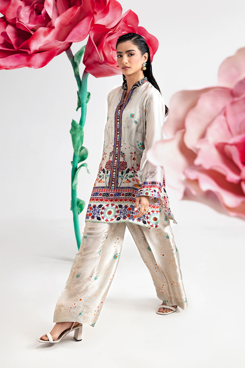 Afsanah | The Print Edit | IVORY FROST AP-108 by Afsanah - Designer Dress - Type: Ladies Clothes - Available at Libayah - 100% Original