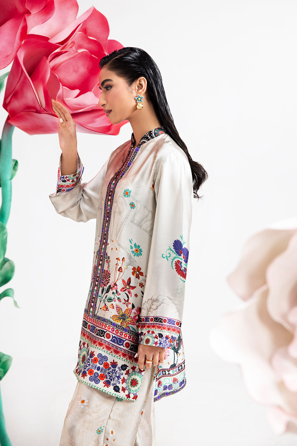 Afsanah | The Print Edit | IVORY FROST AP-108 by Afsanah - Designer Dress - Type: Ladies Clothes - Available at Libayah - 100% Original