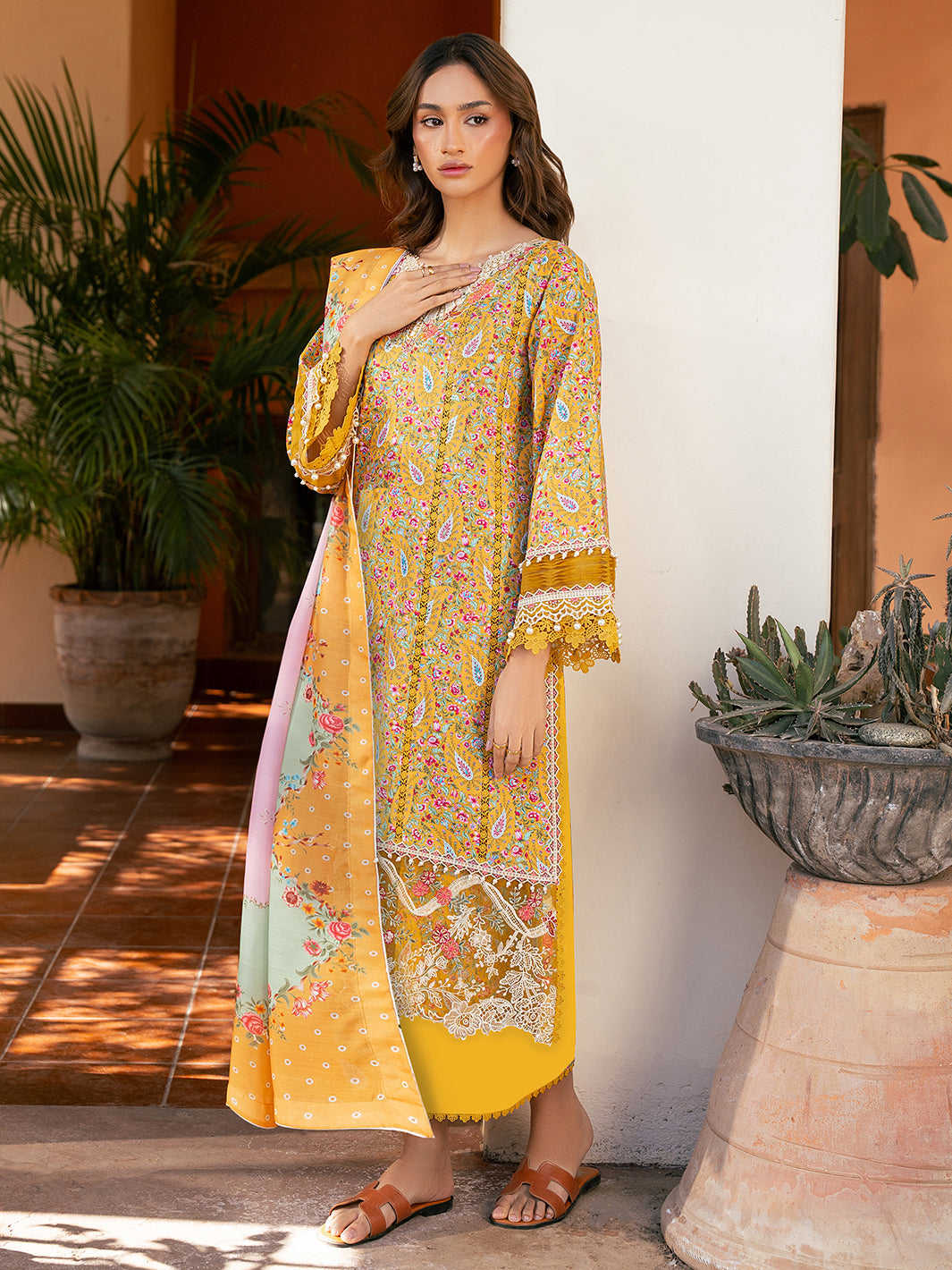 Bin Ilyas | Hazel Printed Lawn 25 | 2072 - B by Bin Ilyas - Designer Dress - Type: Ladies Clothes - Available at Libayah - 100% Original