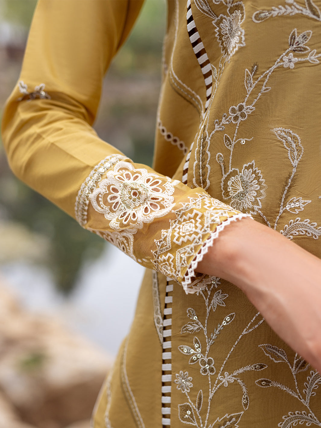 Roheenaz | Dahlia Embroidered Lawn 24 | Forsythia by Roheenaz - Designer Dress - Type: Ladies Clothes - Available at Libayah - 100% Original