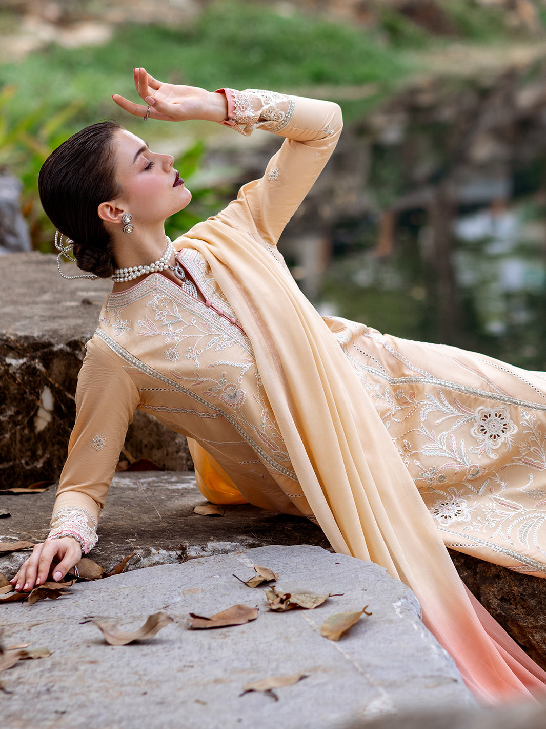Roheenaz | Dahlia Embroidered Lawn 24 | Magnolia by Roheenaz - Designer Dress - Type: Ladies Clothes - Available at Libayah - 100% Original
