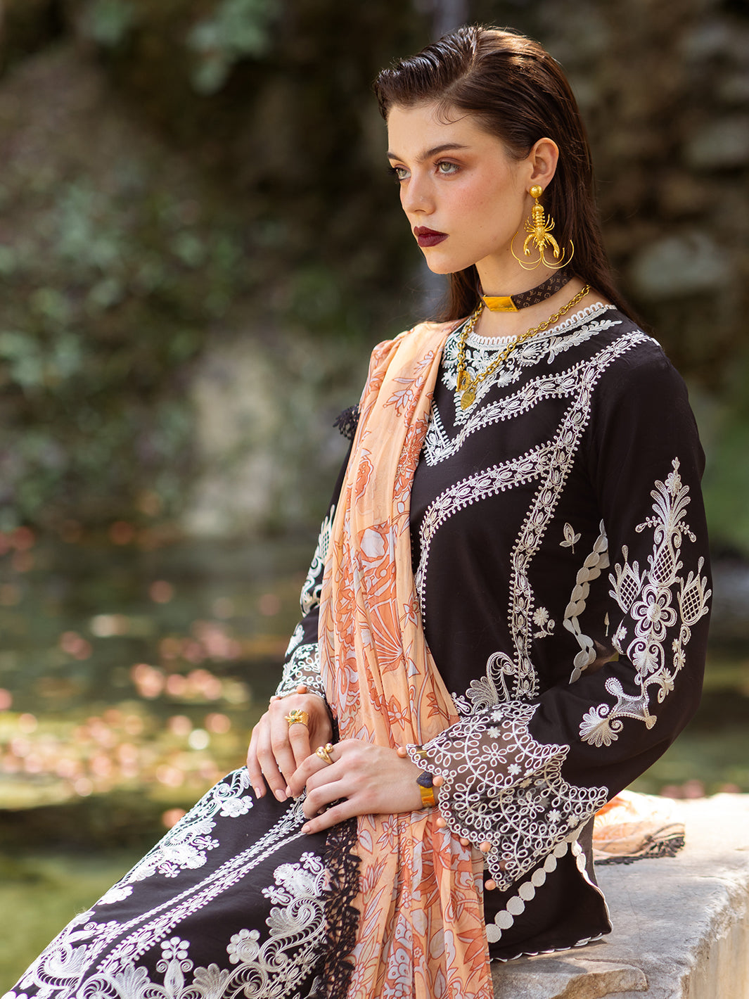 Roheenaz | Dahlia Embroidered Lawn 24 | Celandine by Roheenaz - Designer Dress - Type: Ladies Clothes - Available at Libayah - 100% Original