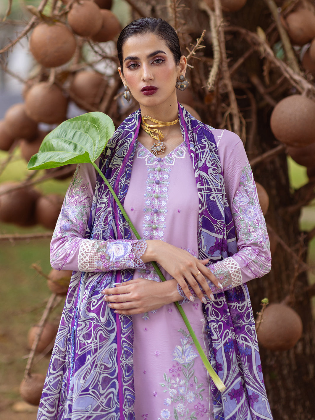 Roheenaz | Dahlia Embroidered Lawn 24 | Hyacinth by Roheenaz - Designer Dress - Type: Ladies Clothes - Available at Libayah - 100% Original