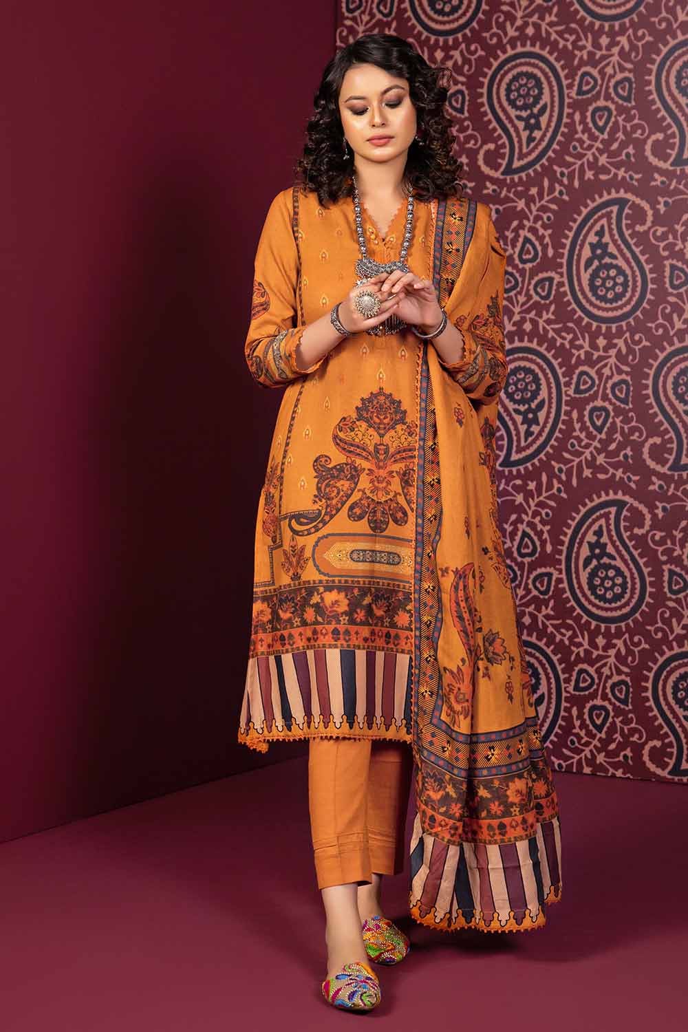 Gul Ahmed | Winter Collection 24 | Suit K-32006 by Gul Ahmed - Designer Dress - Type: Ladies Clothes - Available at Libayah - 100% Original