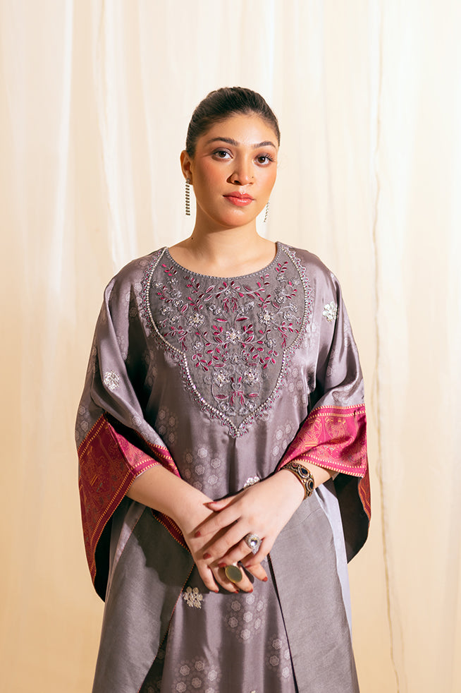 Fozia Khalid | Kaftaan | Moonlit Kaftaan by Fozia Khalid - Designer Dress - Type: Ladies Clothes - Available at Libayah - 100% Original