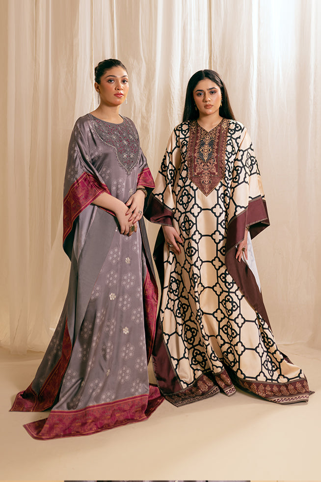 Fozia Khalid | Kaftaan | Moonlit Kaftaan by Fozia Khalid - Designer Dress - Type: Ladies Clothes - Available at Libayah - 100% Original