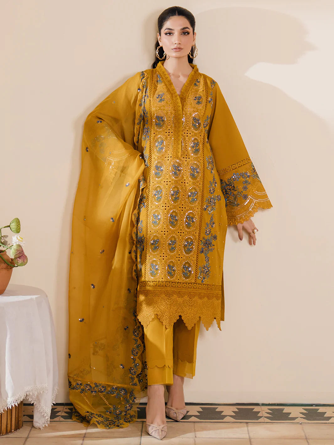 Bin Ilyas | Naqsh Luxury Lawn | Azlin by Bin Ilyas - Designer Dress - Type: Ladies Clothes - Available at Libayah - 100% Original