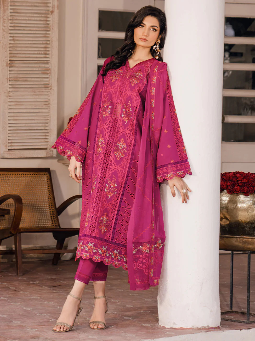 Bin Ilyas | Naqsh Luxury Lawn | Kiraz by Bin Ilyas - Designer Dress - Type: Ladies Clothes - Available at Libayah - 100% Original
