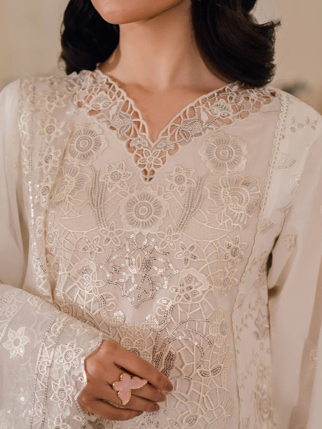 Bin Ilyas | Naqsh Luxury Lawn | Laira by Bin Ilyas - Designer Dress - Type: Ladies Clothes - Available at Libayah - 100% Original