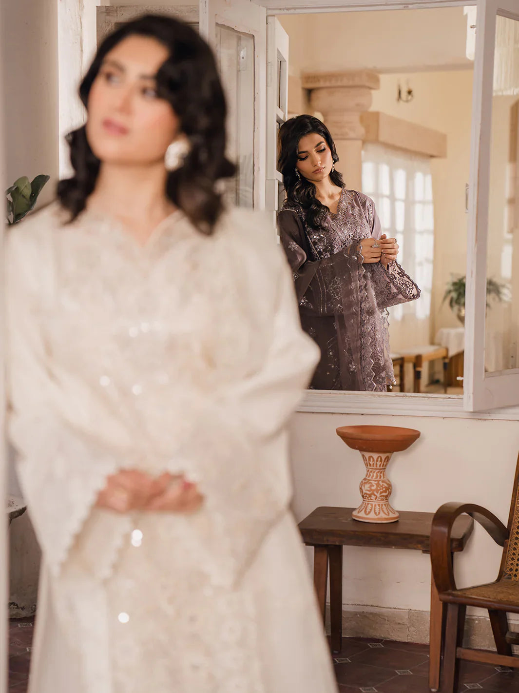 Bin Ilyas | Naqsh Luxury Lawn | Laira by Bin Ilyas - Designer Dress - Type: Ladies Clothes - Available at Libayah - 100% Original