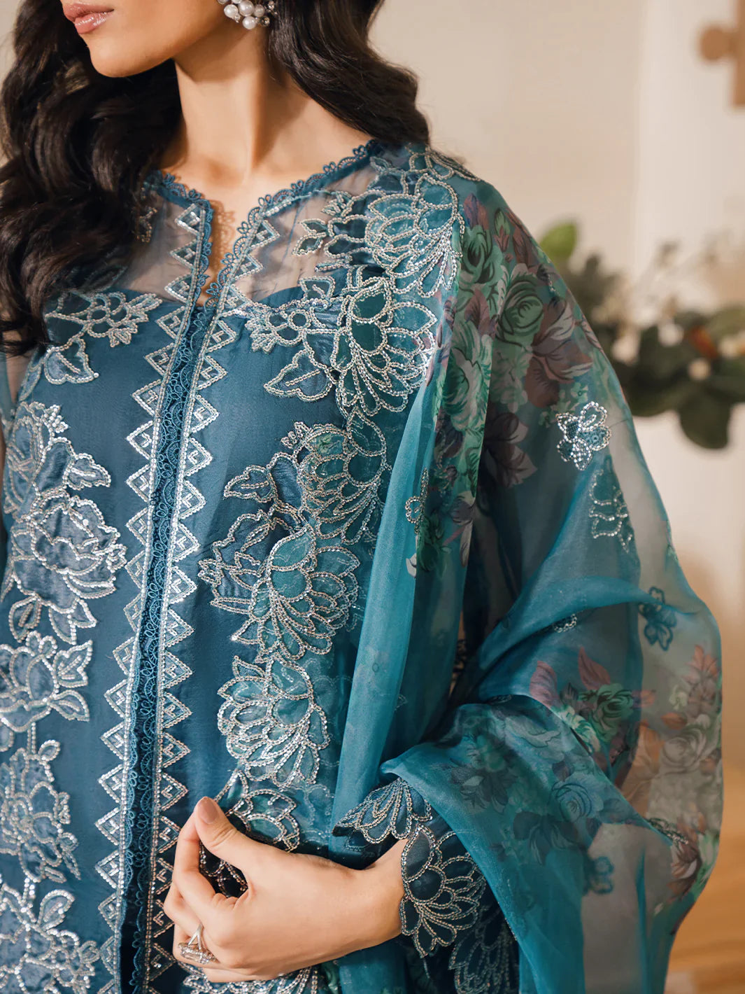 Bin Ilyas | Naqsh Luxury Lawn | Mavi by Bin Ilyas - Designer Dress - Type: Ladies Clothes - Available at Libayah - 100% Original