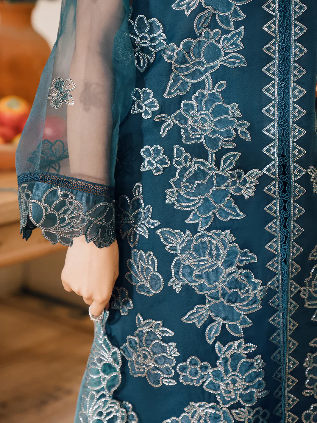 Bin Ilyas | Naqsh Luxury Lawn | Mavi by Bin Ilyas - Designer Dress - Type: Ladies Clothes - Available at Libayah - 100% Original