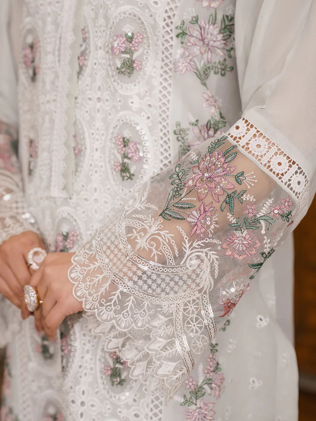 Bin Ilyas | Naqsh Luxury Lawn | Nermine by Bin Ilyas - Designer Dress - Type: Ladies Clothes - Available at Libayah - 100% Original