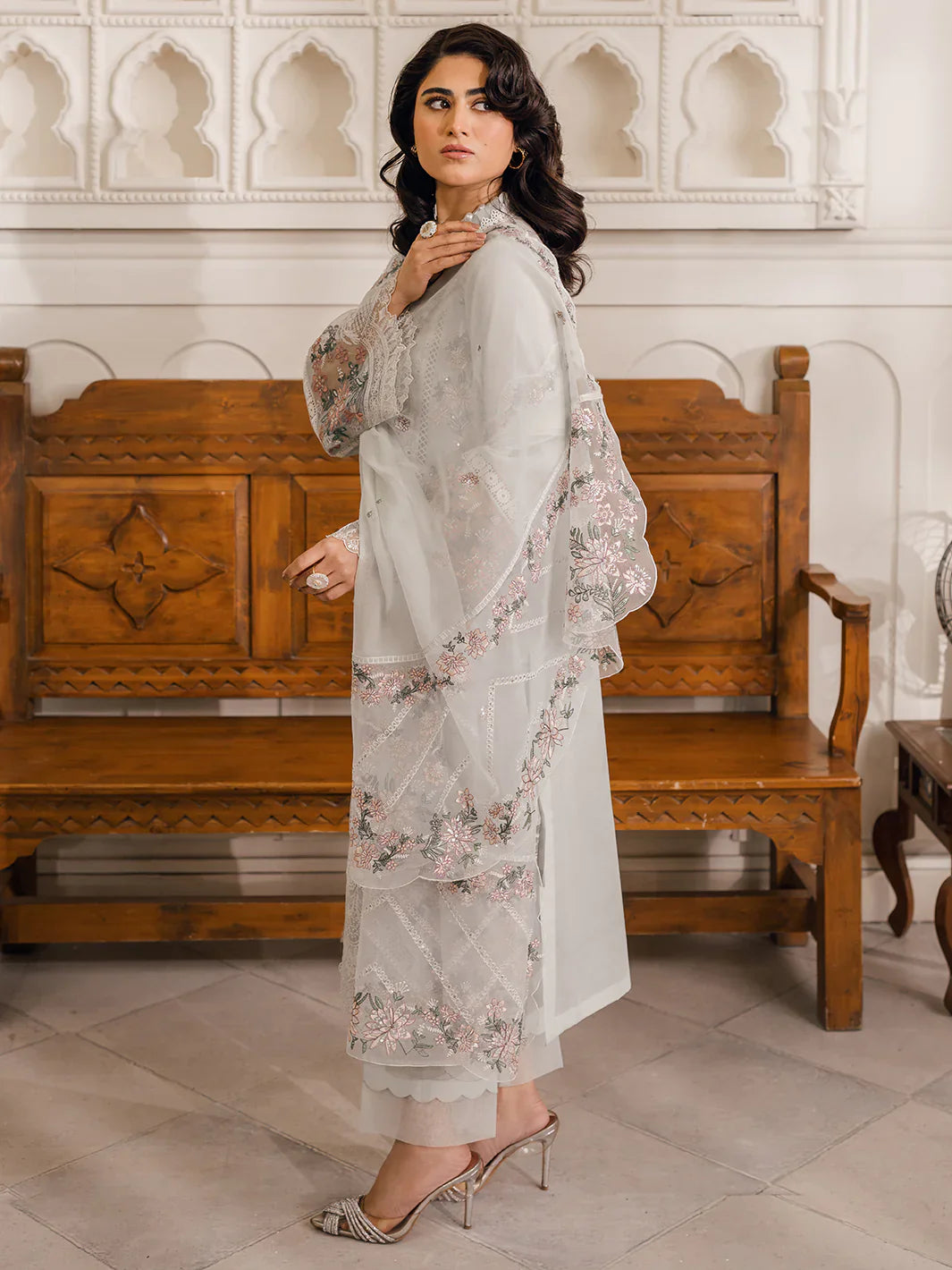 Bin Ilyas | Naqsh Luxury Lawn | Nermine by Bin Ilyas - Designer Dress - Type: Ladies Clothes - Available at Libayah - 100% Original