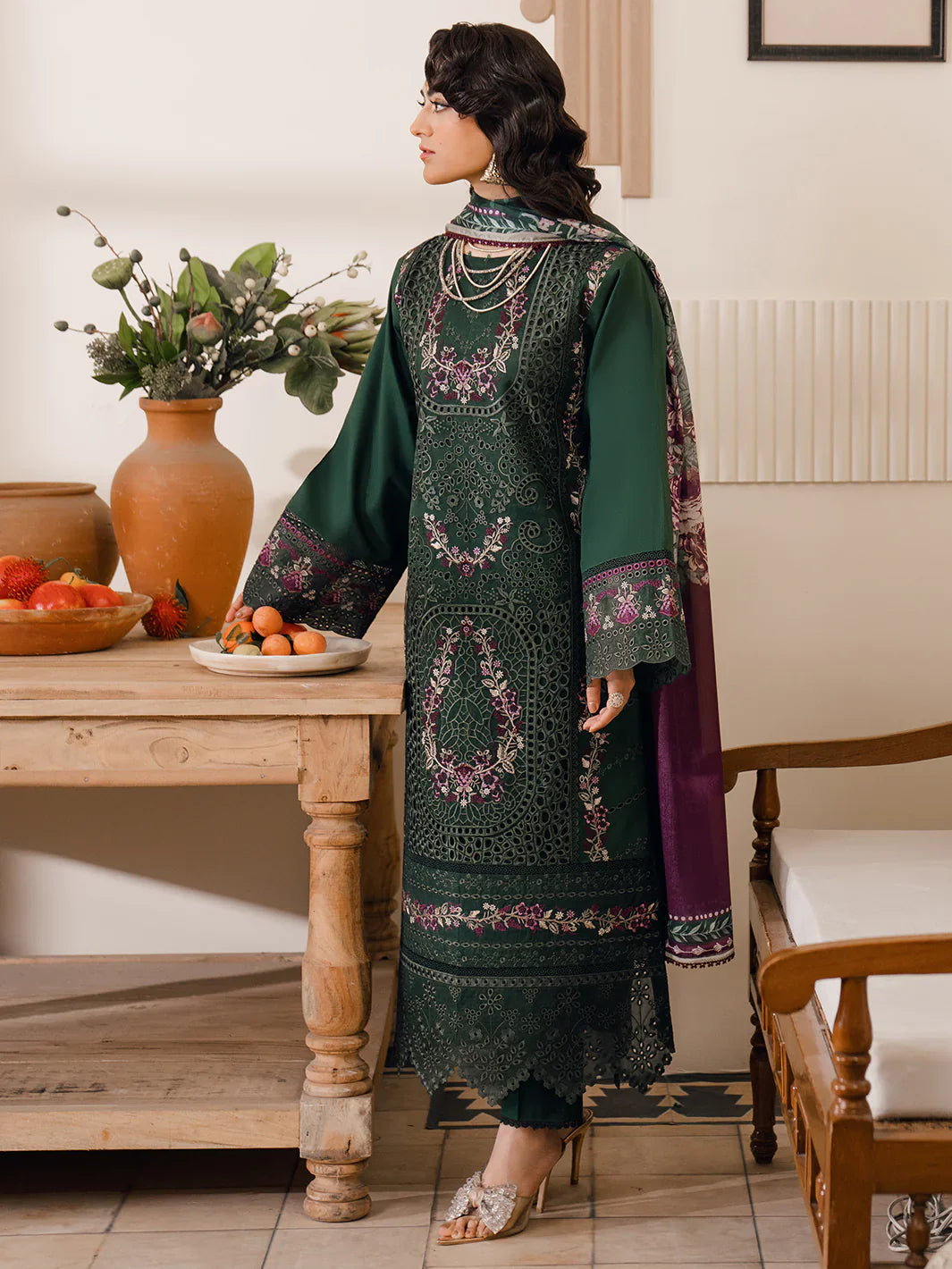 Bin Ilyas | Naqsh Luxury Lawn | Orna by Bin Ilyas - Designer Dress - Type: Ladies Clothes - Available at Libayah - 100% Original