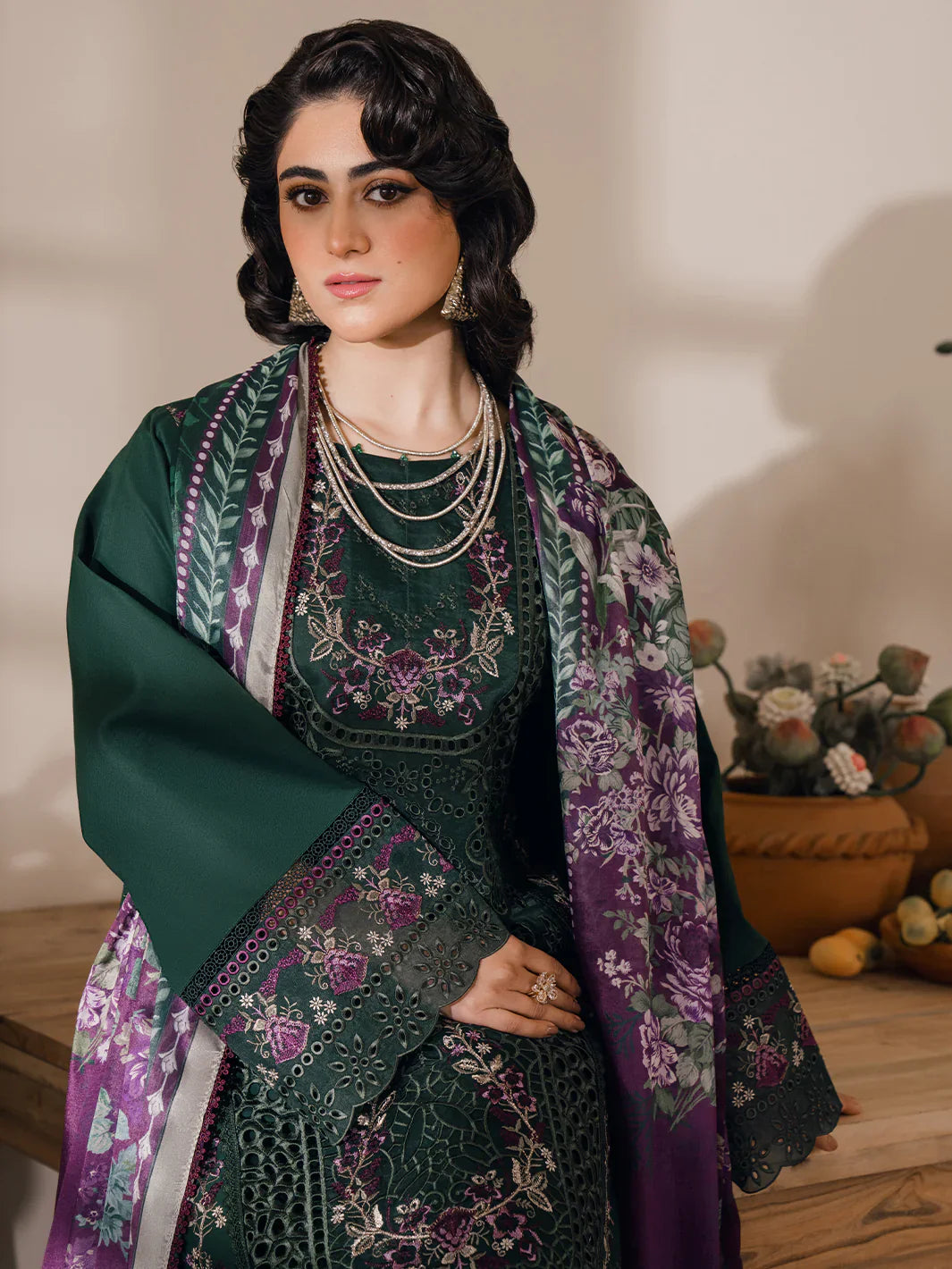 Bin Ilyas | Naqsh Luxury Lawn | Orna by Bin Ilyas - Designer Dress - Type: Ladies Clothes - Available at Libayah - 100% Original