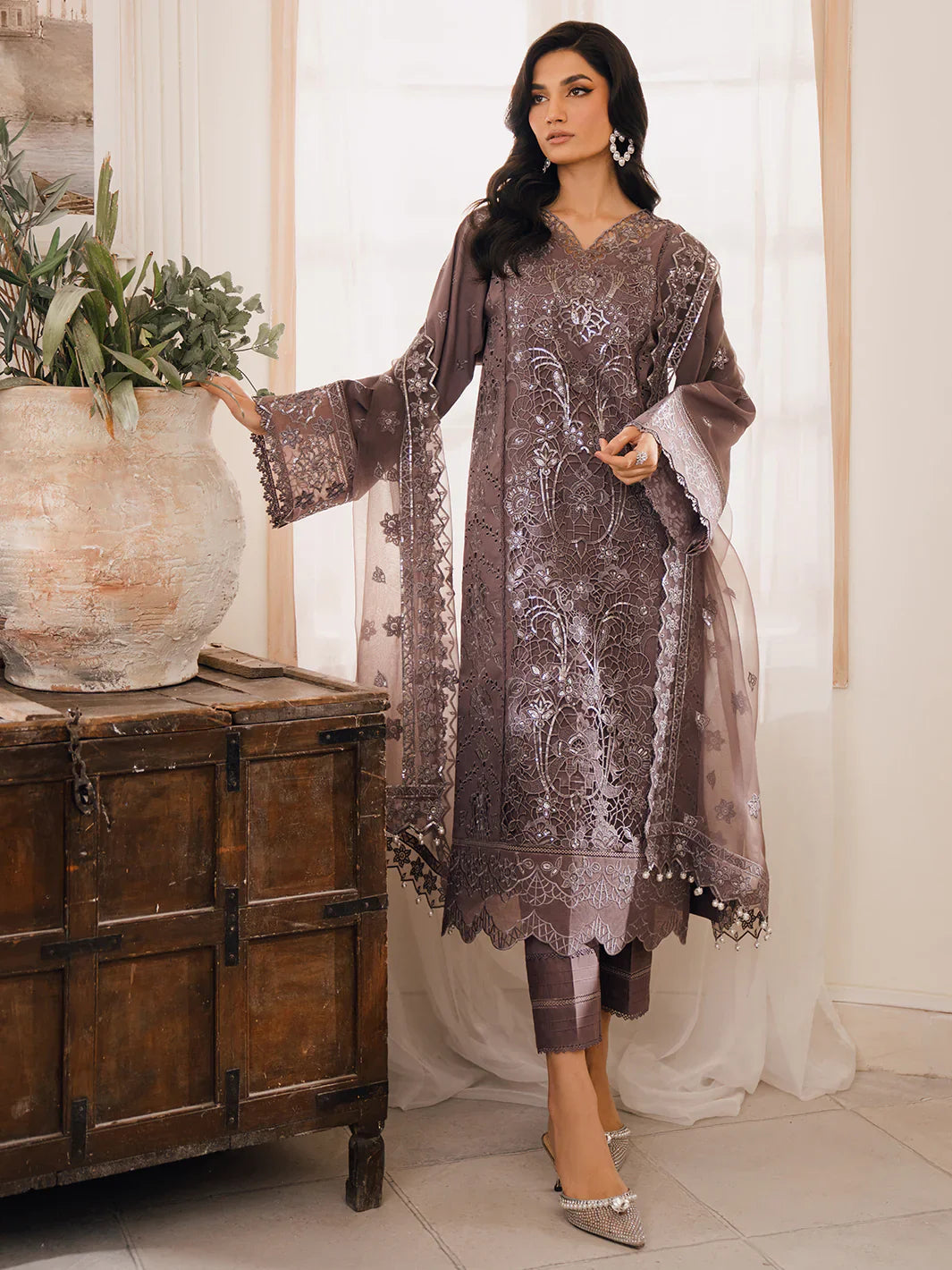 Bin Ilyas | Naqsh Luxury Lawn | Sevgi by Bin Ilyas - Designer Dress - Type: Ladies Clothes - Available at Libayah - 100% Original