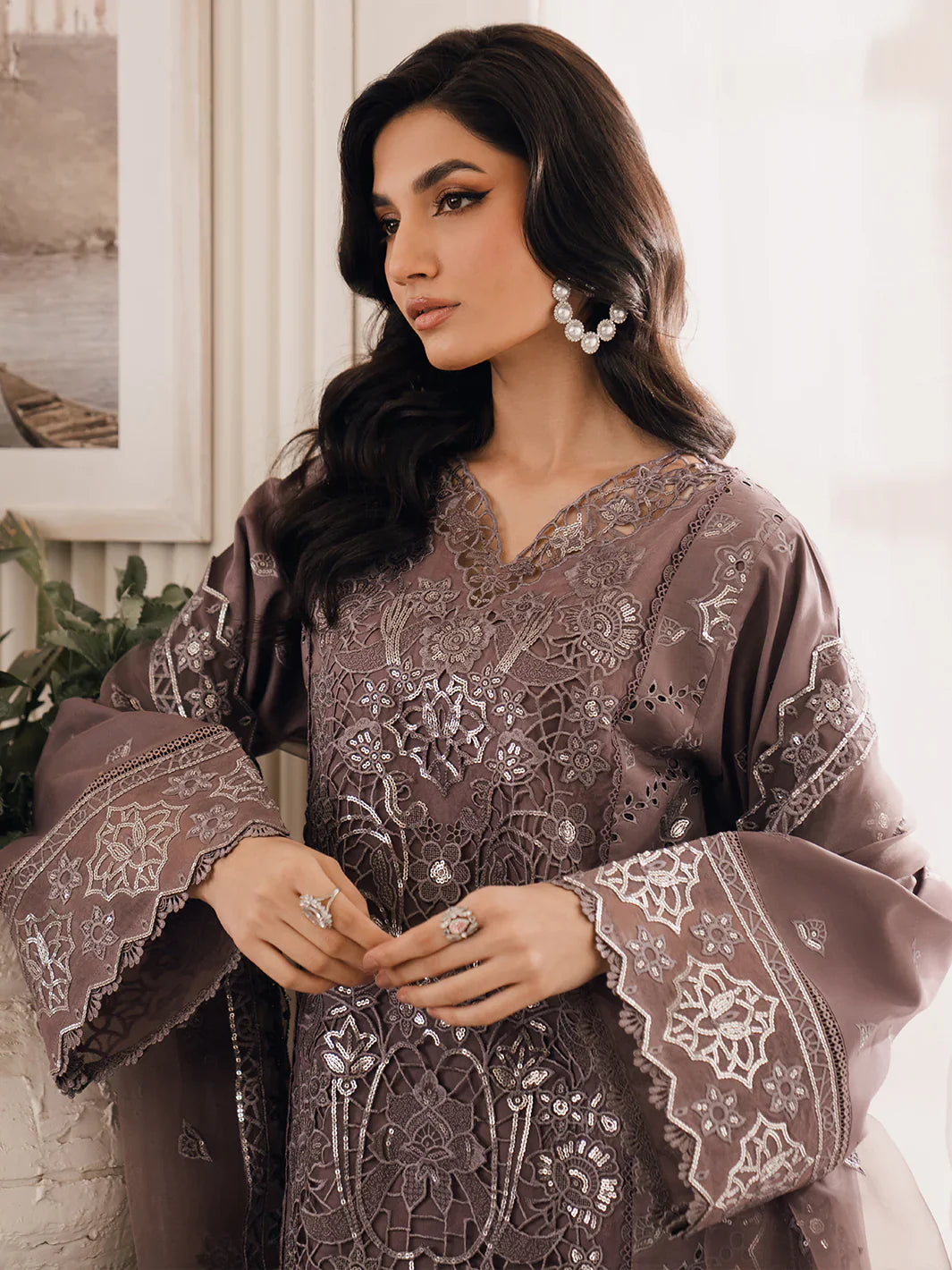 Bin Ilyas | Naqsh Luxury Lawn | Sevgi by Bin Ilyas - Designer Dress - Type: Ladies Clothes - Available at Libayah - 100% Original